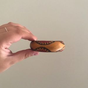 Hand Painted Wooden Bangle Bracelet